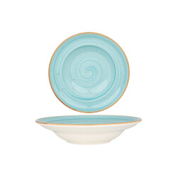 Bonna Pastabord aqua porselein 24 cm (400cc) set van 2