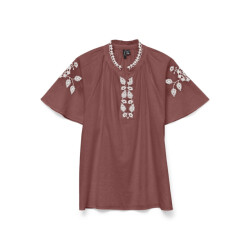 Vero Moda vmquinn ss top wvn ga 10324598 marsala