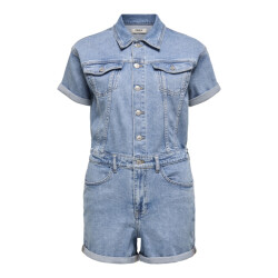 Only onlcastel s/s dnm playsuit azg 15344704 light blue denim