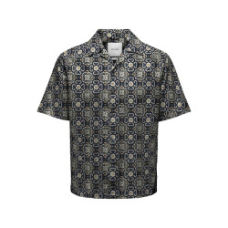 Only & Sons onscaiden reg fit aop shirt 22032833 cork