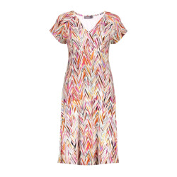 Geisha dress v-neck short aop 57366-60 june 450 pr.03-25-2 r