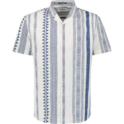 No Excess Shirt short sleeve revers collar sl indigo blue