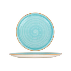 Bonna Pizzabord aqua porselein 32 cm set van 2