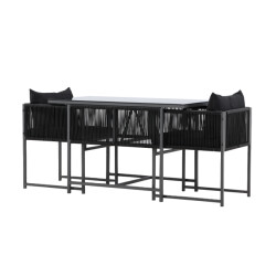 Nest Outdoor Ragnar tuinset 3 delig twee stoelen en een tafel – met zitkussens