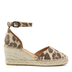VIA VAI flora braid met panterprint sandalen met hak dames