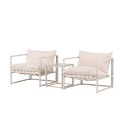 Nest Outdoor Ebba tuin loungeset 3 delig – twee stoelen en een salontafel met