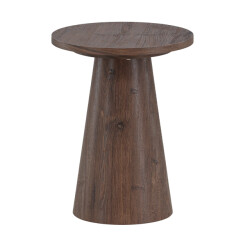 Nest living Lexi houten bijzettafel donker Ø 35 cm