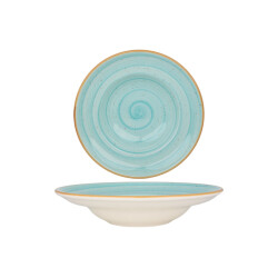 Bonna Pastabord aqua porselein 27 cm (450cc) set van 2