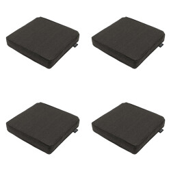 Madison zitkussen dark grey canvas eco+ ca. 40x40 cm set van 4