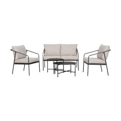 Lisomme Nikki tuin loungeset 5 delig tweezitsbank, stoelen en salontafels met
