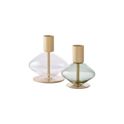 Artichok Wieke kandelaar goud set van 2