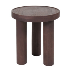Home67 Bijzettafel tias ø42 cm espresso mangohout