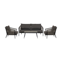 Lisomme Christel 4 delige tuin loungeset donkergrijs