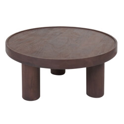 Home67 Salontafel tias ø70 cm espresso mangohout