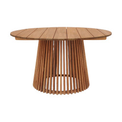 Artichok Lidewij ronde teakhouten tuintafel naturel Ø 120 cm