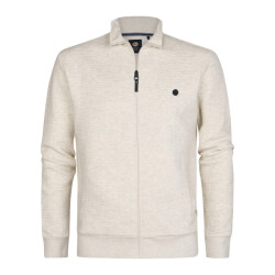 Petrol Industries Men sweater collar zip beige