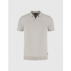 Saint Steve Sean cement  heren gebreide polo -  saint st