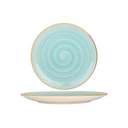 Bonna Dinerbord aqua porselein 30 cm set van 6