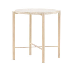 Nest living Thora ronde bijzettafel met stenen blad Ø 40 cm