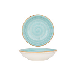 Bonna Diepbord aqua porselein 15 cm (330cc) set van 6