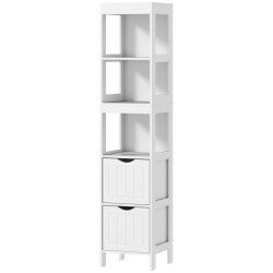 4goodz Badkamerkast kolomkast 2 lades en 3 planken 30x30x141 cm -