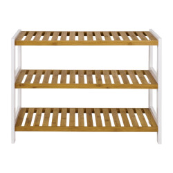 CaliCosy Schoenenrek van bamboe en witte decoratie h55 cm