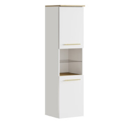 Badplaats Badkamerkast bravos 35 x 35 x 133 cm wit met eiken hangende
