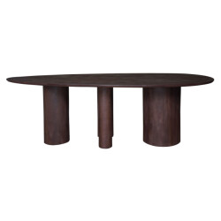 Home67 Eettafel amir 240 x 120 cm espresso mangohout