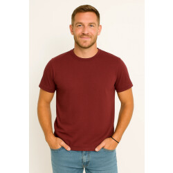 X-Name heren t-shirt donkerrood zachte stof italianstyle