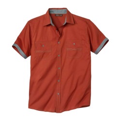 Atlas For Men Heren poplin piloten overhemd