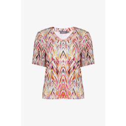 Geisha 52445-60 jazz 450 t-shirt v-neck jersey aop pr.03-25-2 red/purple