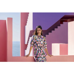 Geisha 57342-20 718 dress ecru/lilac/blue