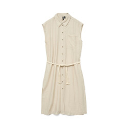 Vero Moda Vmheaven belt calf shirt dress wvn zand