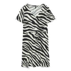 Vero Moda Vmeasy joy ss short dress wvn ga ecru dessin