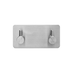 Xivada Handdoekhaken duo rvs plakstrip - 2 in 1