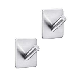Xivada Handdoekhaakjes paza zelfklevend rvs - set van 2