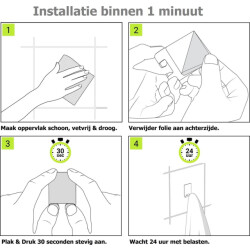 Xivada Handdoekhaak paza rvs 3m tape - set van 2