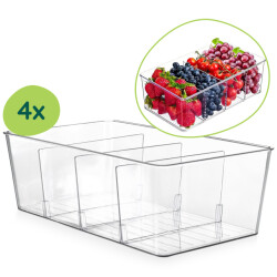 Xivada Koelkast organizer caro met dividers pet set van 4