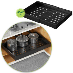 Xivada Keukenorganizer schuiflade aluminium verstelbaar -