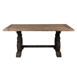 Clayre & Eef Eettafel 180x90x78 cm zwart hout