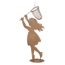 Clayre & Eef Decoratie beeld kind 39x13x87 cm metaal