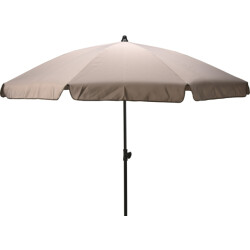 4goodz Tuinparasol/strandparasol met volant 200 cm zwarte buis -