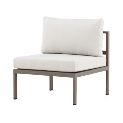 Nest Outdoor Glen aluminium modulair tuin bankelement met beige zitkussens 74 x 65 cm