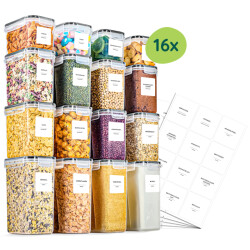 Xivada Voorraadpotten nena - met stickers 16 stuks