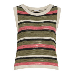 Vila Vidulipa o-neck sl glitter knit to zand dessin