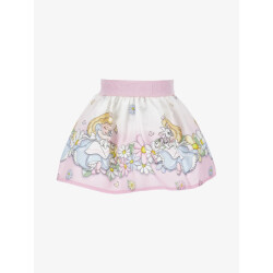 Monnalisa Meisjes rok alice bianco rosa fairytale