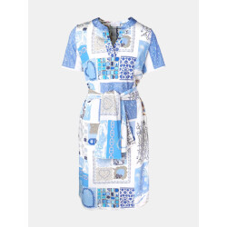 Mucho Gusto ® jurk paros blauw hart elegantie