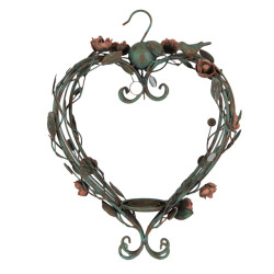 Clayre & Eef Kandelaar 43x22x60 cm metaal hartvormig