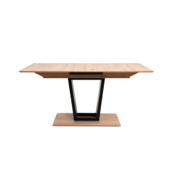 CaliCosy Uitschuifbare eettafel van 160 tot 200 cm, decor artisan eik en zwart soria