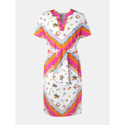 Mucho Gusto ® jurk paros tropische patches print
